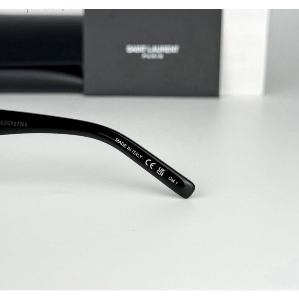 SAINT LAURENT SL 545 001 Black Yellow Women Large Sunglasses AUTHENTIC - Picture 7 of 11